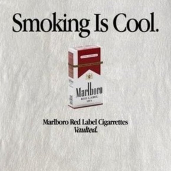 Retro Marlboro Shirt Cigarette Ironic Smoking Is Cool Tee Marlboro Shirt - Picture 2 of 5